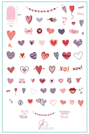 Clear Jelly Stamper - Big Stamping Plate - CJS_V10 - PS: I Heart You!