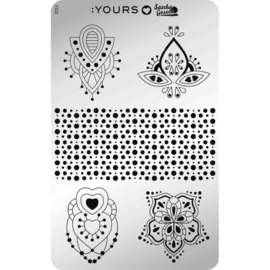 Yours Cosmetics - Stamping Plates - :YOURS Loves Sascha - YLS32. Shapes in Symphony