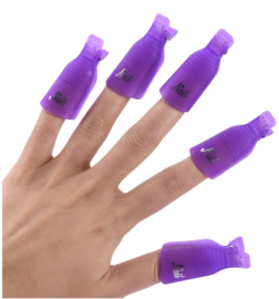 Soak off Wrap Clips - Paars (10 stuks)