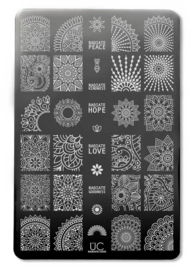 UberChic - Big Nail Stamping Plate -  Radiate Love