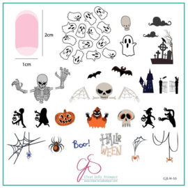 Clear Jelly Stamper - Medium Stamping Plate - CJS_H55 - Hallo-Ween