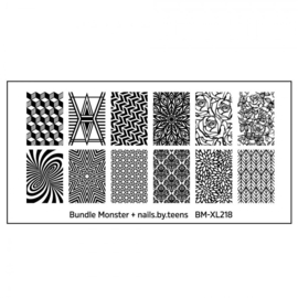 Bundle Monster - nails.by.teens Blogger Collaboration Nail Art Polish Stamping Plates - Set 4 (BM-XL218)