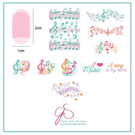 Clear Jelly Stamper - Stamping Plate - CJS_122 - Musical Score