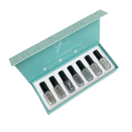 Clear Jelly Stamper - Stamping Polish Kit - Shades of Grey (7 colours)