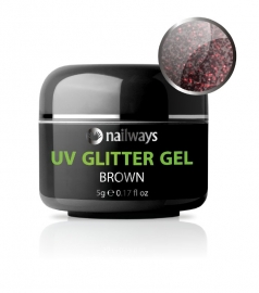 UV GLITTER GEL - Brown