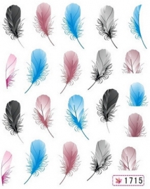 Waterdecals - Colored Feathers