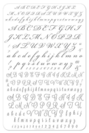 Clear Jelly Stamper - Big Stamping Plate - CJS_41 - Alphabet - Script