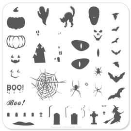 Clear Jelly Stamper - Stamping Plate - CJS_H06 - Halloween - Boo!