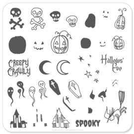 Clear Jelly Stamper - Stamping Plate - CJS_H05 - Halloween - Spooky