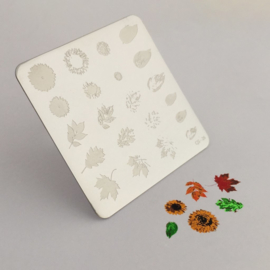 Clear Jelly Stamper -  Stamping Plate - CJS_26 - Sunflowers & Leaves