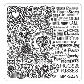 Bundle Monster - Wedding Nail Stamping Plate - Occasion Collection, Bridal Bliss
