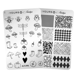 Yours Cosmetics - Stamping Plates - :YOURS Loves Nataliya - YLN08. Graphic Autumn (double sided)