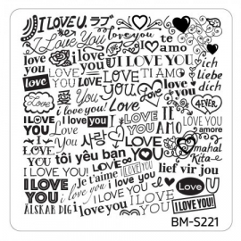 Bundle Monster - Valentine's Day Themed Nail Art Stamping Plates - Occasions Collection, BM-S221: Worldly Love