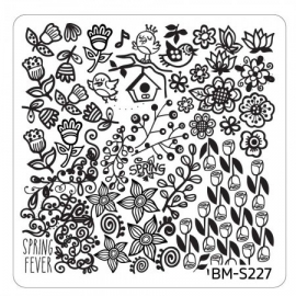 Bundle Monster - Spring Themed Nail Art Stamping Plates - Occasions Collection, BM-S227: Spring Fever