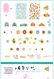 Clear Jelly Stamper - Big Stamping Plate - CJS_LC57 - Talia's Pumpkin Patch