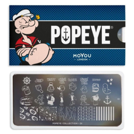 MoYou London - Movies Stamping Plate - Popeye 01