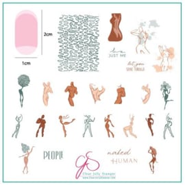 Clear Jelly Stamper - Medium Stamping Plate - CJS_205 - The Nude Series – In the Buff