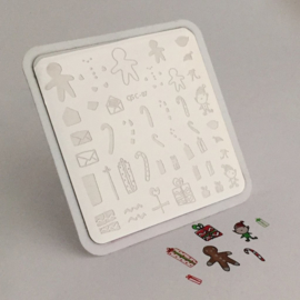 Clear Jelly Stamper - Stamping Plate - CJS_C07- Santa's Workshop Christmas Plate