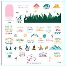 Clear Jelly Stamper - Medium Stamping Plate - CJS- 265 - Camping with my Gnomies
