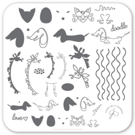 Clear Jelly Stamper - Stamping Plate - CJS_127 - Doodle Love
