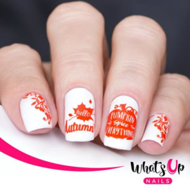 Whats Up Nails - Stamping Plate - A021 - Leaf Pile