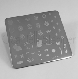 Clear Jelly Stamper - Stamping Plate - CJS_H02 - Peter Cottontails Easter Eggs