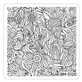 Bundle Monster - Paisley Flow Nail Art Manicure Stamping Plate - Flower Oasis