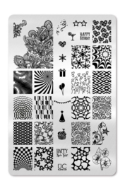 UberChic - Big Nail Stamping Plate - Collections 06 - 01