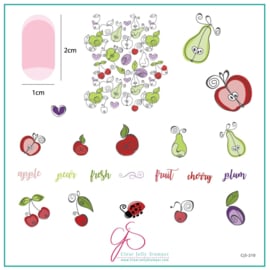 Clear Jelly Stamper - Medium Stamping Plate - CJS_210 - Fruit Cocktail Collection – Take Your Pick!