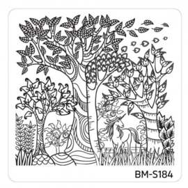 Bundle Monster - Mystic Woods Nail Stamp Plate - Unicorn's Home