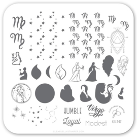 Clear Jelly Stamper - Stamping Plate - CJS_Z07 - Virgo