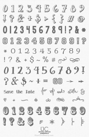 UberChic - Big Nail Stamping Plate - Numbers - 01