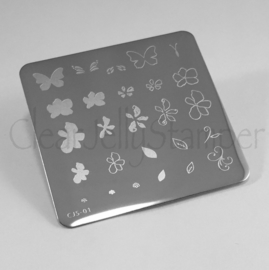 Clear Jelly Stamper - Stamping Plate - CJS_01 - Flower & Butterfly