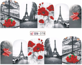 Waterdecals - Flowers in Paris - BN378