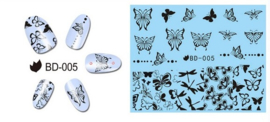 Waterdecals - Black Butterflies