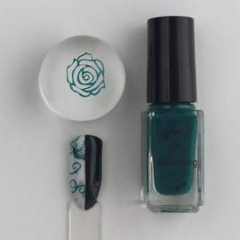 Clear Jelly Stamper Polish - #39 Teal or no Deal