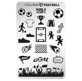 Yours Cosmetics - Stamping Plates - :YOURS Loves Football - YLFB01. We are the Champions (double sided)