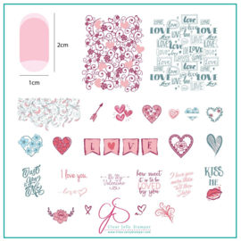 Clear Jelly Stamper - Medium Stamping Plate - CJS_V28 - How Sweet it is to be Loved by You