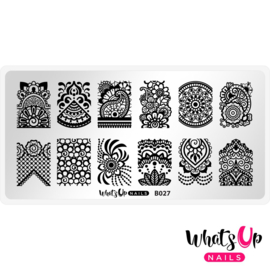 Whats Up Nails - Stamping Plate - B027 The Art of Henna