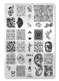 UberChic -  Big Nail Stamping Plate - The Far East - 01