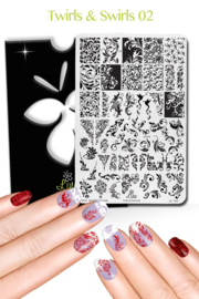 Lina - Stamping Plate - Twirls & Swirls - 02