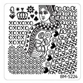Bundle Monster - Valentine's Day Themed Nail Art Stamping Plates - Occasions Collection, BM-S224: The Queen