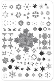 Clear Jelly Stamper - Big Stamping Plate - CJS_143 - Frozen Flakes