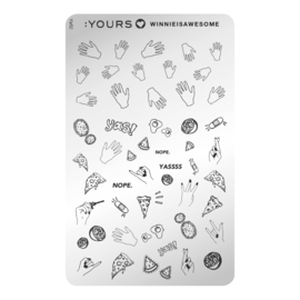 Yours Cosmetics - Stamping Plates - :YOURS Loves Winnie - YLW02. Random Routes