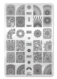 UberChic - Big Nail Stamping Plate -  Radiate Love