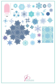 Clear Jelly Stamper - Big Stamping Plate - CJS_143 - Frozen Flakes