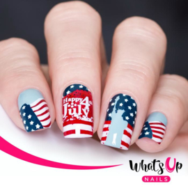 Whats Up Nails - Stamping Plate - B066 - Slice of Americana