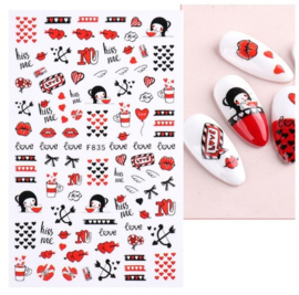 Nailways - Nail Stickers - F835 - Kiss me