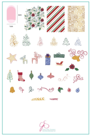 Clear Jelly Stamper - Big Stamping Plate - CJS_C21 Baubles & Bells