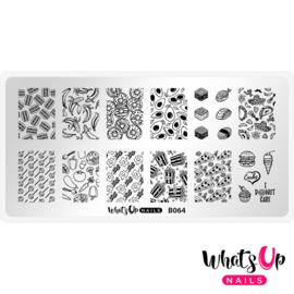 Whats Up Nails - Stamping Plate - B064 - Wakey Wakey, Eggs and Bakey